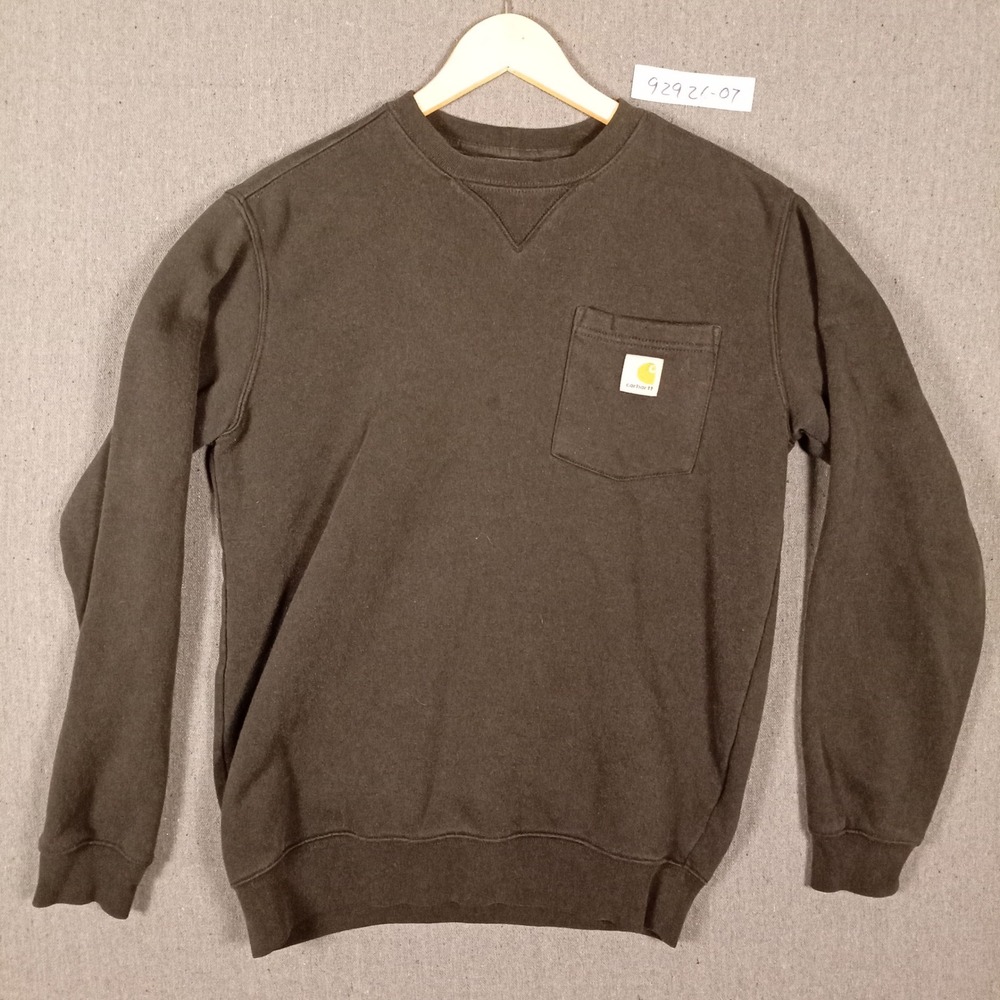 Carhartt Loose Fit Crewneck Sweatshirt Mens S sun faded black Pocket Pullover